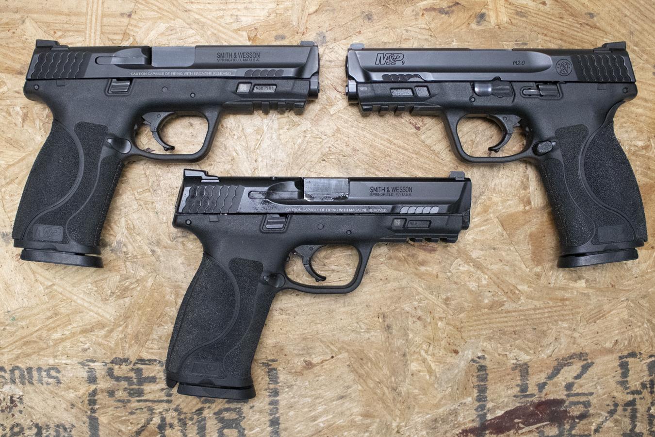 SMITH AND WESSON M&P9 M2.0 9mm Full-Size Police Trade-In Pistols with Night Sights (Good Condition)